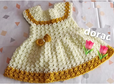 Aprende a tejer hermoso vesitido para niñas